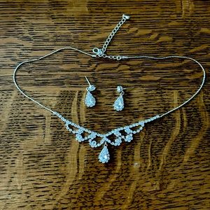 Crystal Necklace and Earrings